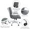 Flash Furniture Mid-Back Gray/Chrome LeatherSoft Executive Swivel Chair GO-2286M-GR-GG - alternate 3